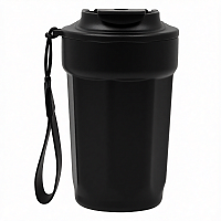 Термокружка Nara, вакуумная, стальная, 410 мл, матовая, черная