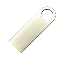Флеш накопитель USB 2.0 Ring, металл, серебристый
