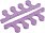 Разделители Dewal Beauty для пальцев фиолетовые, 13,3 x 4,2 x0,8 см 1 пар_ФИОЛЕТОВЫЙ-13A