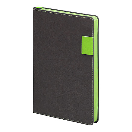 Ежедневник Flexy Freedom Latte Print Sample Евроопт А5, серый/салатовый, недатированный, в гибкой обложке