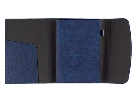 Набор подарочный Solution Prestige Сinque (Суперобложка, флешка, ручка шариковая, внешний аккумулятор, колонка), темно-синий