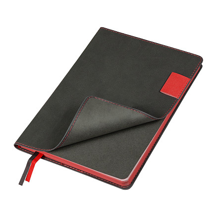 Ежедневник Flexy Freedom Latte А5, серый/красный, недатированный, в гибкой обложке