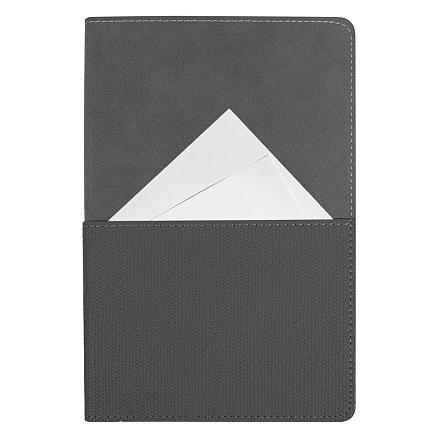 Ежедневник Flexy Smart Harbor Nuba Billy А5, темно-серый/темно-серый, недатированный, в гибкой обложке