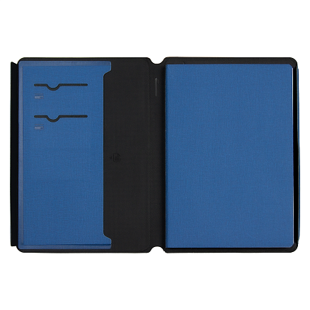 Блокнот в суперобложке Country Uma Linen A5+, недатированный, в твердой обложке, темно-синий