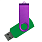 Флеш накопитель USB 2.0 Twister Сolor Mix 16GB, пластик Софт Тач/металл, зеленый/фиолетовый_ЗЕЛЕНЫЙ 5