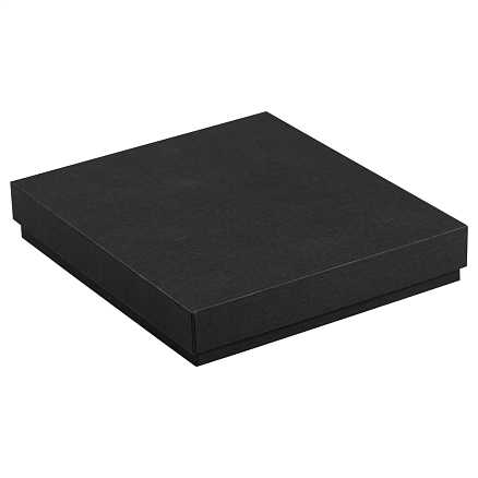 Коробка подарочная, размер 16*14*2 см, Solution Superior, черная, бежевый ложемент под индивидуальную вырубку