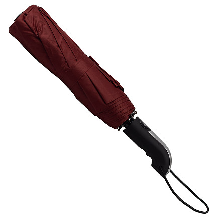 Зонт складной автоматический Forest BERGEN, диаметр 116 см, 10 панелей, с UV защитой без подарочной коробки, бордовый