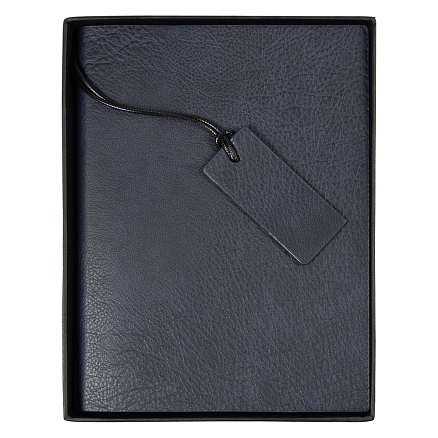 Ежедневник Flexy Foggia Leatherette B5, темно-синий, недатированный, в гибкой обложке  в подарочной коробке