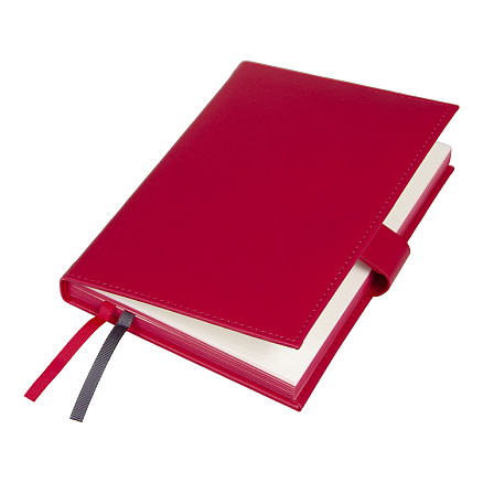 Ежедневник City Latte Pasadena Print Sample Минский завод игристых вин А5, красный, недатированный, в твердой обложке с поролоном и с магнитным клапаном