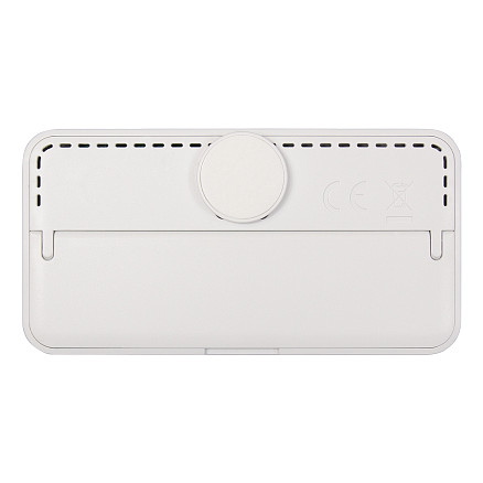 Часы настольные Chronos с термометром и гигрометром, с ж/к дисплеем, белые