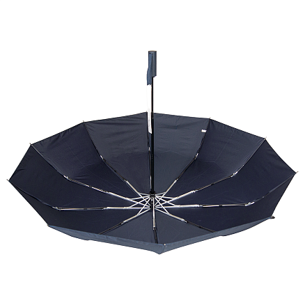 Зонт складной автоматический Forest Cardiff  Safeclosing, диаметр 130 см, 10 панелей, с плавным закрытием, в подарочной коробке,  темно-синий
