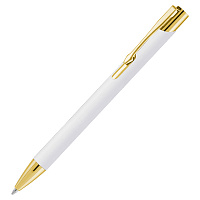 Ручка шариковая, Legend Soft Touch Mirror Gold, белый/золото