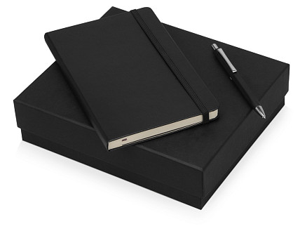Подарочный набор Moleskine Hemingway с блокнотом А5 и ручкой, черный