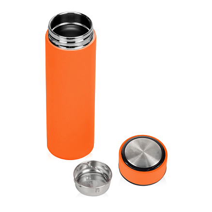 Термос Traveler Print Sample  Добрый  вакуумный, стальной, 500 мл, матовый, оранжевый