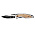 Нож складной Stinger, 120 мм, (черный/серебристый), материал рукояти: нержавеющая сталь/дерево_Коричневый-A119