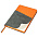 Ежедневник Flexy Smart Porta Nuba Latte A5, серый/оранжевый, недатированный, в гибкой обложке_серый/оранжевый