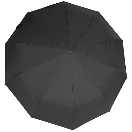 Зонт складной автоматический Forest Cardiff Safeclosing, диаметр 130 см, 10 панелей, с плавным закрытием, без подарочной коробки, черный