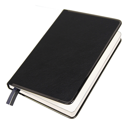 Ежедневник Alfa Techno Soft , черный, недатированный, в твердой обложке с металлическим элементом