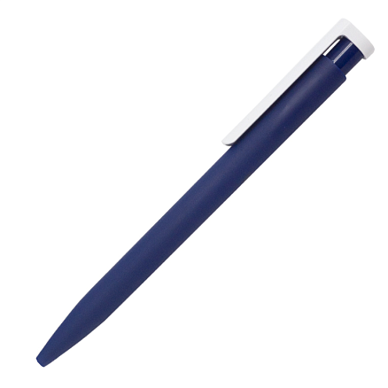 Ручка шариковая Stanley, пластиковая, софт тач, синяя/белая
