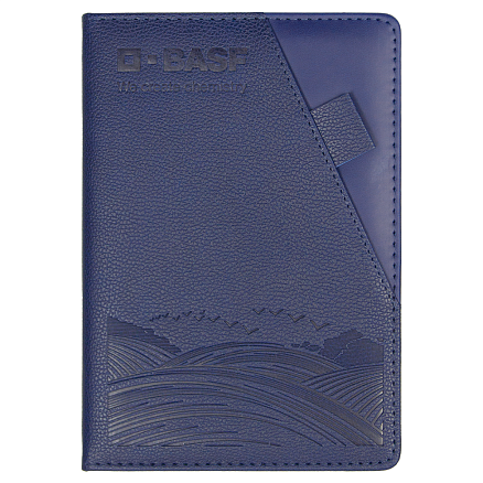 Ежедневник Smart Calabria Lafite Print Sample BASF A5, недатированный, в твердой обложке с поролоном, темно-синий