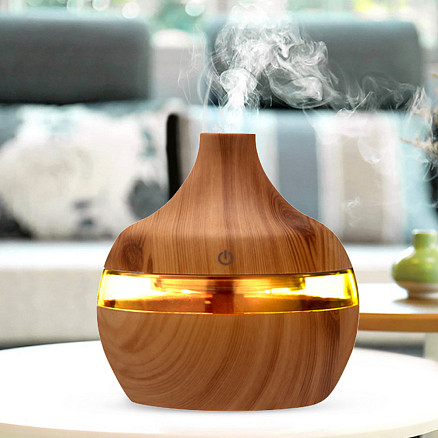Светодиодный USB арома увлажнитель Holz, коричневый
