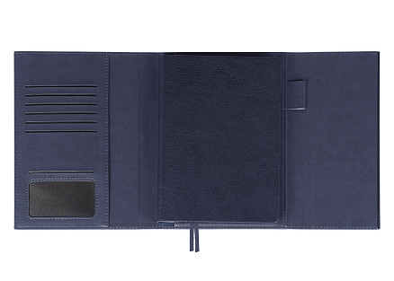 Ежедневник в суперобложке Country Galaxy Mocco A5+ в подарочной коробке, темно-синий, недатированный, в твердой обложке