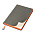 Ежедневник Flexy Latte А5, серый с оранжевым срезом, недатированный, в гибкой обложке_серый/оранжевый