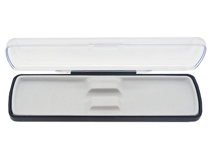 Футляр для ручки Pencase Uno, пластик, прозрачный/черный