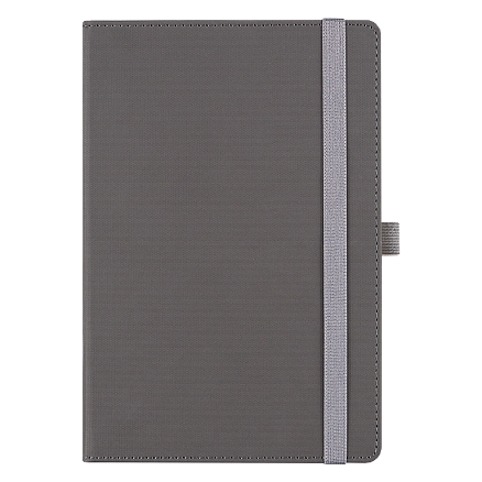 Ежедневник Alfa Note Pasu А5, серый/серый,  недатированный, в твердой обложке