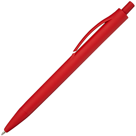 Ручка шариковая IGLA SOFT, пластиковая, софт-тач, красная