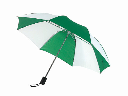 Карманный зонт REGULAR, зеленый, белый