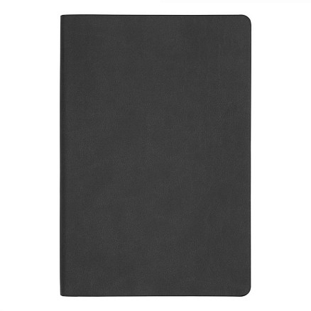 Ежедневник блок в клетку Flexy Soft Touch Latte А5, черный, недатированный, в гибкой обложке