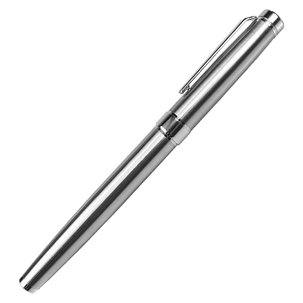 Ручка роллер Diplomat металлическая, глянцевая серебристая/серебристая