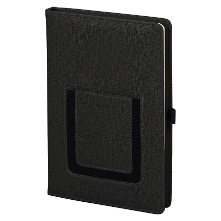 Ежедневник  Smart Wallet Cambric  A5, черный, недатированный, в твердой обложке с поролоном
