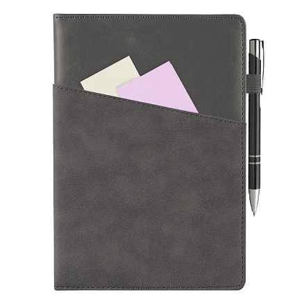 Ежедневник Smart Porta Nuba Latte Print Sample А5, серый/темно-серый, недатированный, в твердой обложке