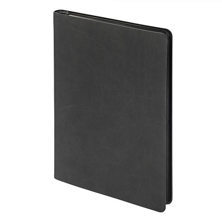 Ежедневник блок в клетку Flexy Soft Touch Latte А5, черный, недатированный, в гибкой обложке