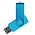 Флеш накопитель USB 2.0 Twister Сolor Mix 16GB, пластик Софт Тач/металл, голубой/голубой_голубой 8