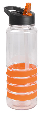 Спортивная бутылка CONDY, оранжевая, прозрачная