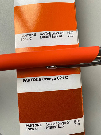 Ручка шариковая, Legend Soft Touch Mirror Silver Requis, оранжевая