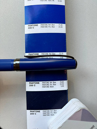 Ручка роллер матовая Grand Ontario металлическая, синяя/темно-серая