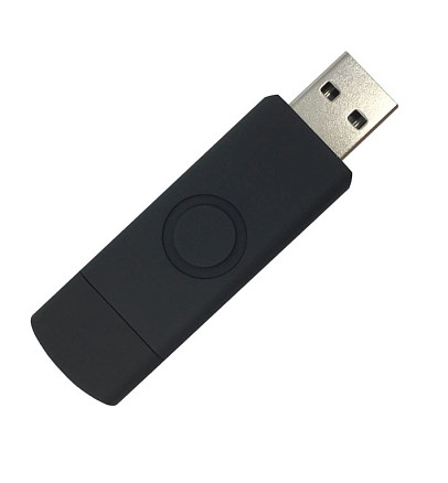 Корпус для флеш накопителя Twister Smart 8GB, пластик Софт Тач, черный