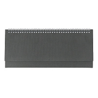 Планинг сборный Alfa Sand 325*130 мм с перфорацией, темно-серый, недатированный, в твердой обложке