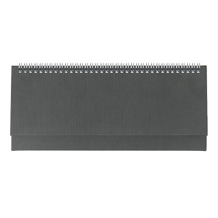 Планинг сборный Alfa Sand 325*130 мм с перфорацией, темно-серый, недатированный, в твердой обложке