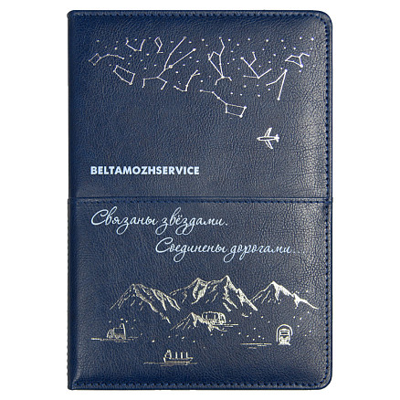 Ежедневник Smart Philadelphia Columbus Print Sample Beltamozservice А5, темно-синий, недатированный, в твердой обложке с поролоном