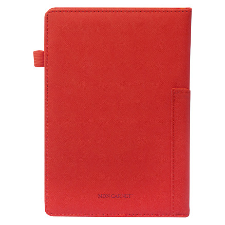 Ежедневник Smart Asti Linen А5, красный, недатированный, в твердой обложке с поролоном