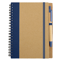 Блокнот B6 Easy Way, на пружине, в твердой обложке, c ручкой, темно-синий