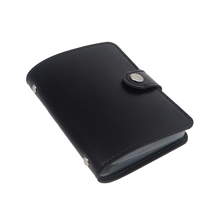 Футляр для визитных/кредитных карт (визитница), кожзаменитель Nebraska (Небраска), черный