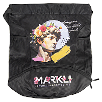 Рюкзак нейлоновый Trieste Print Sample Markli, черный, размер 42*45*16 см