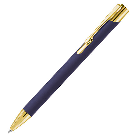 Ручка шариковая, Legend Soft Touch Mirror Gold, синяя/золотистая