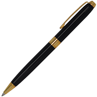 Ручка шариковая Gamma, металлическая, черная/золотистая
